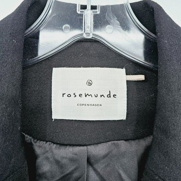 Rosemunde Single Button Blazer Jacket S Black Ponte Knit Short Cropped Classic - Picture 2 of 11